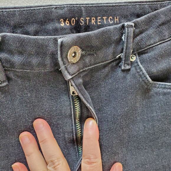 H&M 360 Stretch Jeans Womens 30/30 Black Skinny High Waist & Denim Faded Pants - Picture 10 of 12